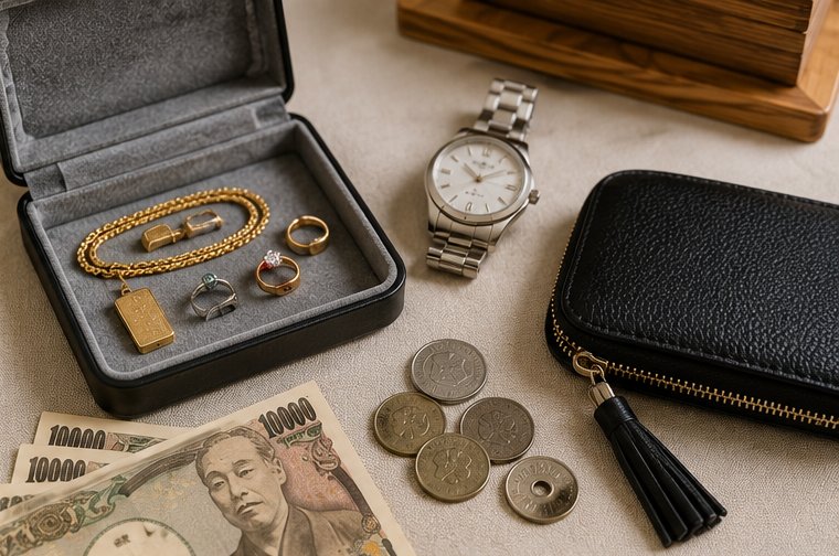 遺品整理で見つかった貴金属や腕時計などの貴重品